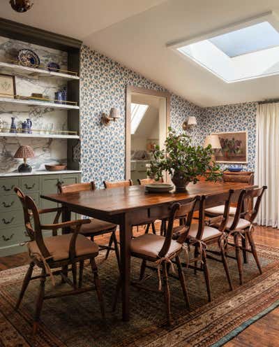 Eclectic Dining Room. San Francisco Pied a Terre by Heidi Caillier Design.