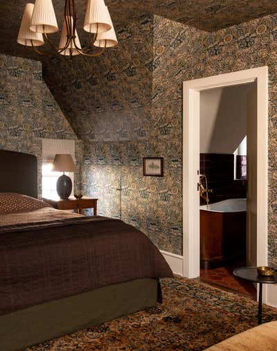  Eclectic Vacation Home Bedroom. San Francisco Pied a Terre by Heidi Caillier Design.