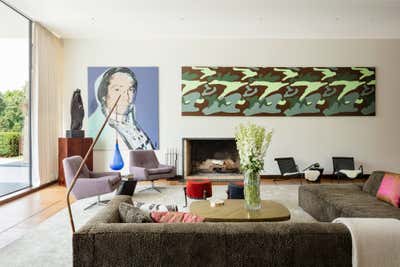  Mid-Century Modern Country House Living Room. A. Conger Goodyear House by Rees Roberts & Partners.