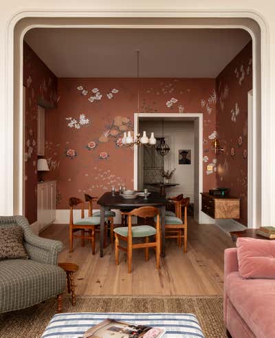 Eclectic Apartment Dining Room. Brooklyn by Heidi Caillier Design.