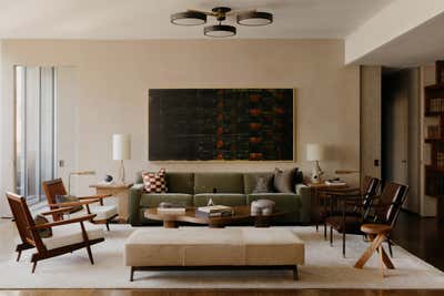  Mid-Century Modern Family Home Living Room. Jardim by Studio Zuchowicki, LLC.