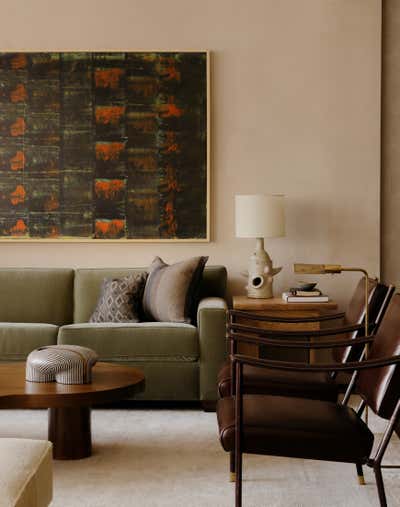  Art Deco Family Home Living Room. Jardim by Studio Zuchowicki, LLC.
