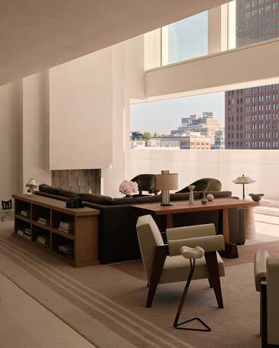  Asian Scandinavian Living Room. Cast Iron House  by Studio Zuchowicki, LLC.
