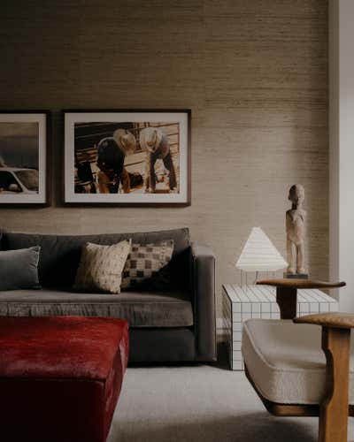  Mid-Century Modern Apartment Living Room. West Village Residence  by Studio Zuchowicki, LLC.