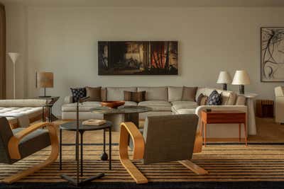  Mid-Century Modern Minimalist Apartment Living Room. Miami by Studio Mellone.