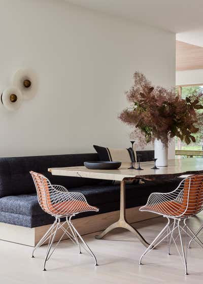  Coastal Vacation Home Dining Room. Amagansett Lanes by Monica Fried Design.