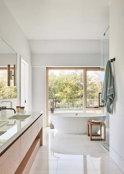  Contemporary Country Vacation Home Bathroom. Amagansett Lanes by Monica Fried Design.