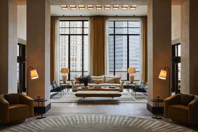  Mid-Century Modern Art Deco Mixed Use Entry and Hall. 25 Park Row Amenities by Studio Mellone.