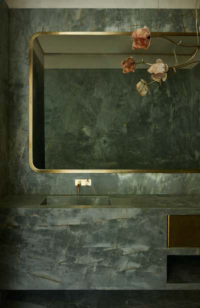  Modern Eclectic Bathroom. Benedict Canyon Estates by Studio Jake Arnold.
