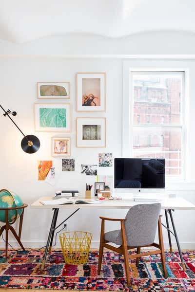  Contemporary Bohemian Office and Study. Tribeca Family Loft by Young & Frances.