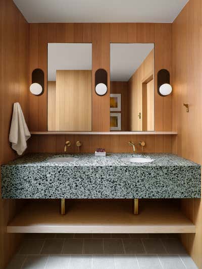 Mid-Century Modern Bathroom. Spa Suite by Garza Interiors.