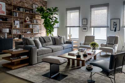  Transitional Modern Apartment Living Room. Tribeca Loft by Studio AK.