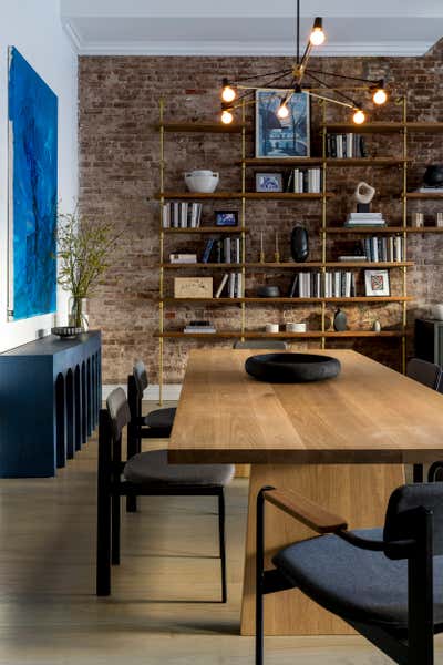 Transitional Modern Apartment Dining Room. Tribeca Loft by Studio AK.