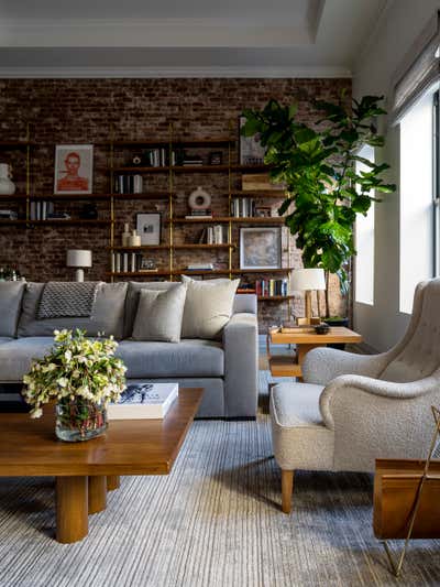  Transitional Modern Living Room. Tribeca Loft by Studio AK.