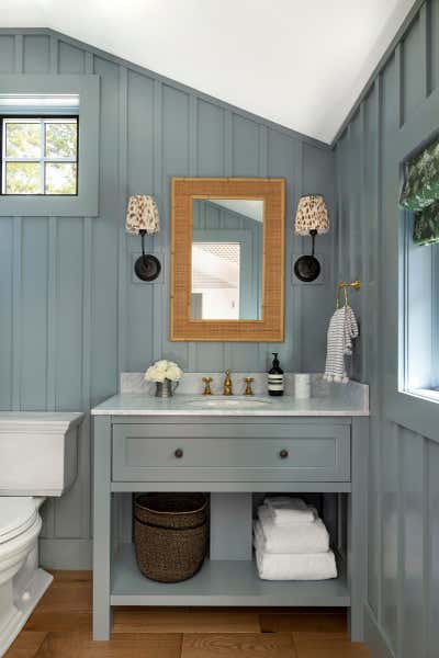  Rustic Craftsman Vacation Home Bathroom. Wisconsin Lake House by Nate Berkus Associates.