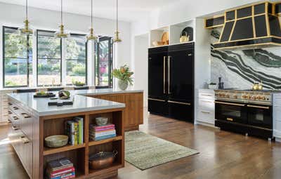  Contemporary Maximalist Family Home Kitchen. Kaleidoscope Oasis by Kendall Wilkinson Design.