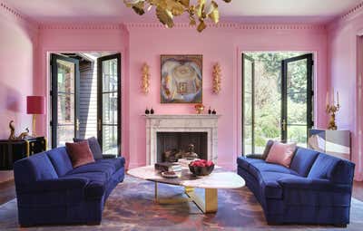  Contemporary Maximalist Family Home Living Room. Kaleidoscope Oasis by Kendall Wilkinson Design.