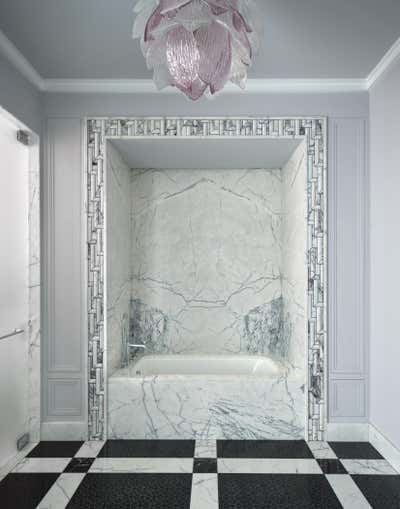  Maximalist Modern Family Home Bathroom. Kaleidoscope Oasis by Kendall Wilkinson Design.