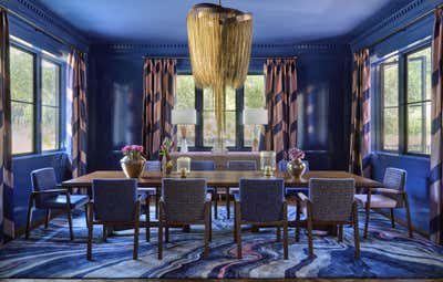  Contemporary Maximalist Family Home Dining Room. Kaleidoscope Oasis by Kendall Wilkinson Design.