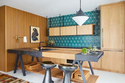  Contemporary Beach House Kitchen. Sag Harbor, Pool House by Leyden Lewis Design Studio.