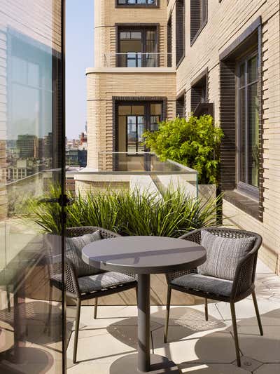  Contemporary Apartment Patio and Deck. Tribeca Apartment by Rachel Laxer Interiors.