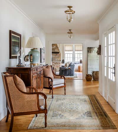  English Country Country House Entry and Hall. Mrytle Lake Cottage by Elizabeth Ferguson Design.