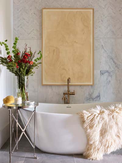  English Country Country House Bathroom. Serenbe Showhouse by Elizabeth Ferguson Design.