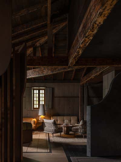  Transitional Scandinavian Restaurant Living Room. Esben Holmboe Bang by Chris Shao Studio LLC.