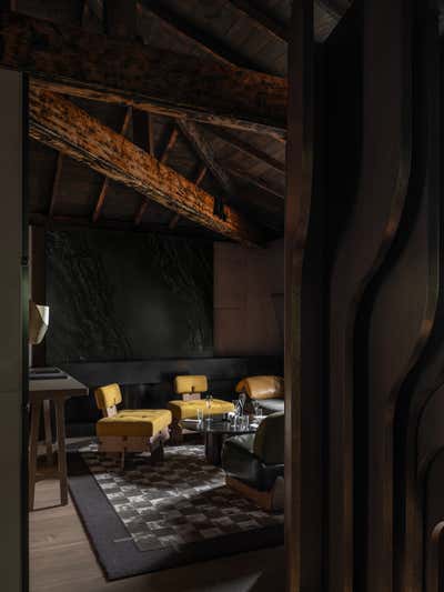  Transitional Scandinavian Restaurant Living Room. Esben Holmboe Bang by Chris Shao Studio LLC.