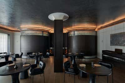  Scandinavian Minimalist Restaurant Dining Room. Esben Holmboe Bang by Chris Shao Studio LLC.
