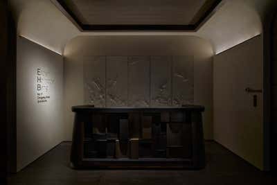  Asian Minimalist Restaurant Entry and Hall. Esben Holmboe Bang by Chris Shao Studio LLC.