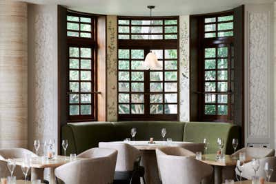  Transitional Asian Restaurant Dining Room. Tearoom by EHB by Chris Shao Studio LLC.