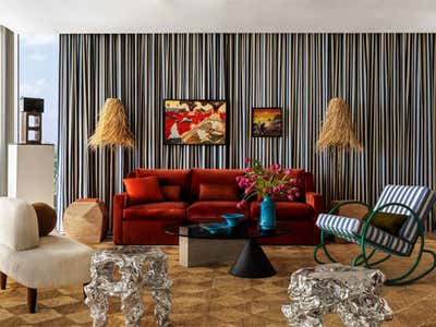  Eclectic Apartment Living Room. Miami Beach Apartment by Charlap Hyman & Herrero.