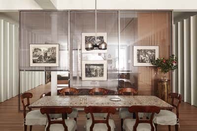 Eclectic Dining Room. SoHo Loft by Charlap Hyman & Herrero.