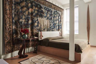 Eclectic Bedroom. SoHo Loft by Charlap Hyman & Herrero.