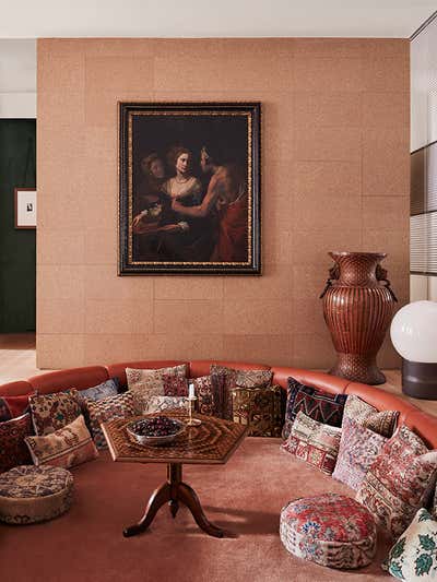 Eclectic Living Room. SoHo Loft by Charlap Hyman & Herrero.