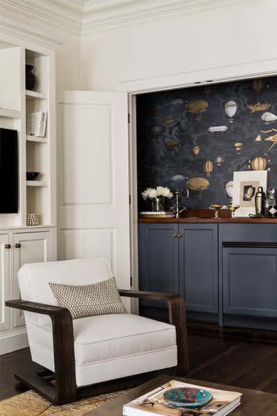  French Apartment Bar and Game Room. Marlborough Street by Becky Bratt Interiors.