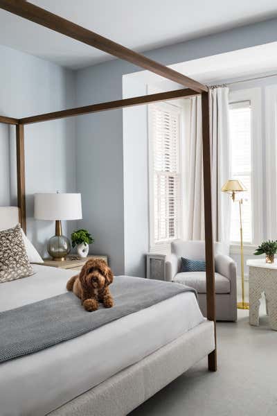  Eclectic Apartment Bedroom. Marlborough Street by Becky Bratt Interiors.