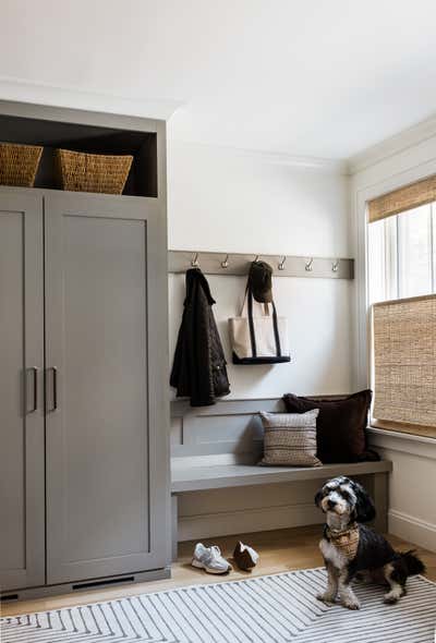  Rustic Entry and Hall. South End Brownstone by Becky Bratt Interiors.