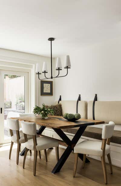  Transitional Family Home Dining Room. South End Brownstone by Becky Bratt Interiors.