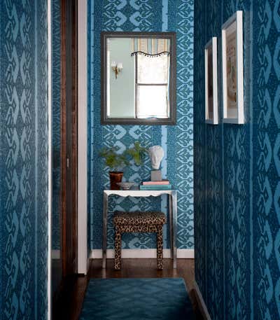  Maximalist Transitional Entry and Hall. Park Slope Home Inspired by Tony Duquette by Tara McCauley, LLC.