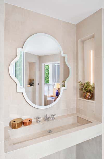  French Contemporary Hotel Bathroom. Hôtel de Montesquieu by Elliott Barnes Interiors.