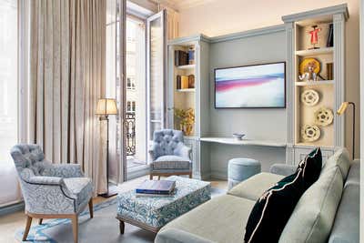  French Contemporary Hotel Living Room. Hôtel de Montesquieu by Elliott Barnes Interiors.