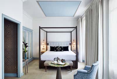  French Contemporary Hotel Bedroom. Hôtel de Montesquieu by Elliott Barnes Interiors.