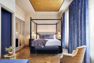  Eclectic Hotel Bedroom. Hôtel de Montesquieu by Elliott Barnes Interiors.