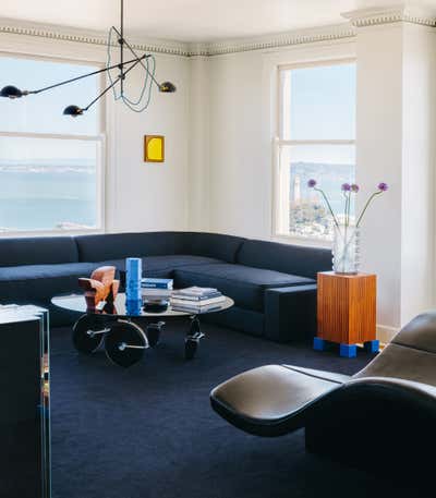  Art Deco Apartment Living Room. Nob Hill Penthouse by Studio AHEAD.