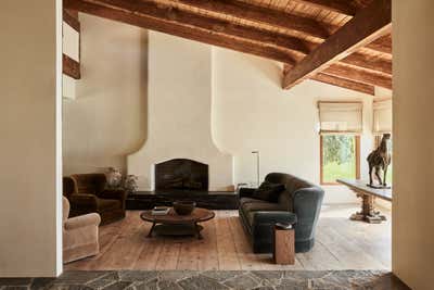Contemporary Living Room. Santa Ynez Ranch Home by Corinne Mathern Studio.