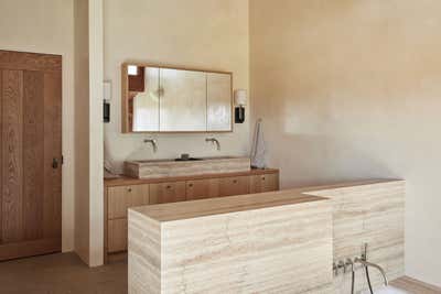  Organic Family Home Bathroom. Santa Ynez Ranch Home by Corinne Mathern Studio.