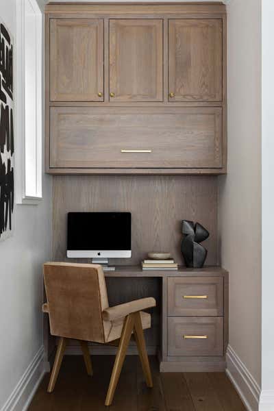  French Modern Family Home Office and Study. Lakeview Greystone by Wendy Labrum Interiors.