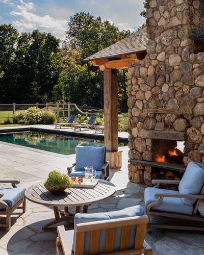 Traditional Patio and Deck. Turret + Stone by Lisa Tharp Design.